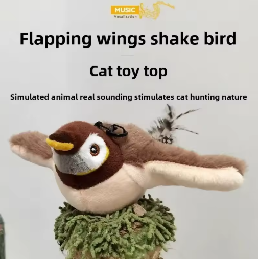 Interactive Chirping Bird Cat Toy